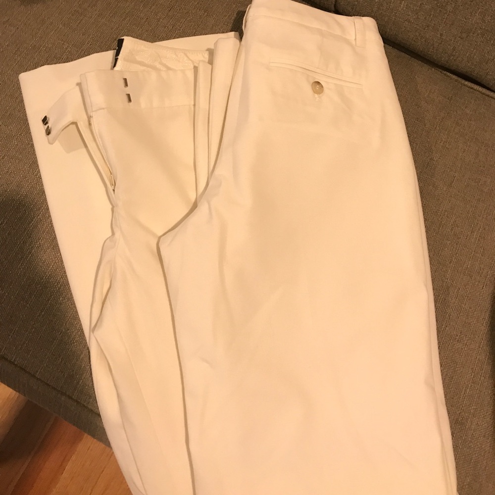 2 pairs of white Cassidy fit dress pants